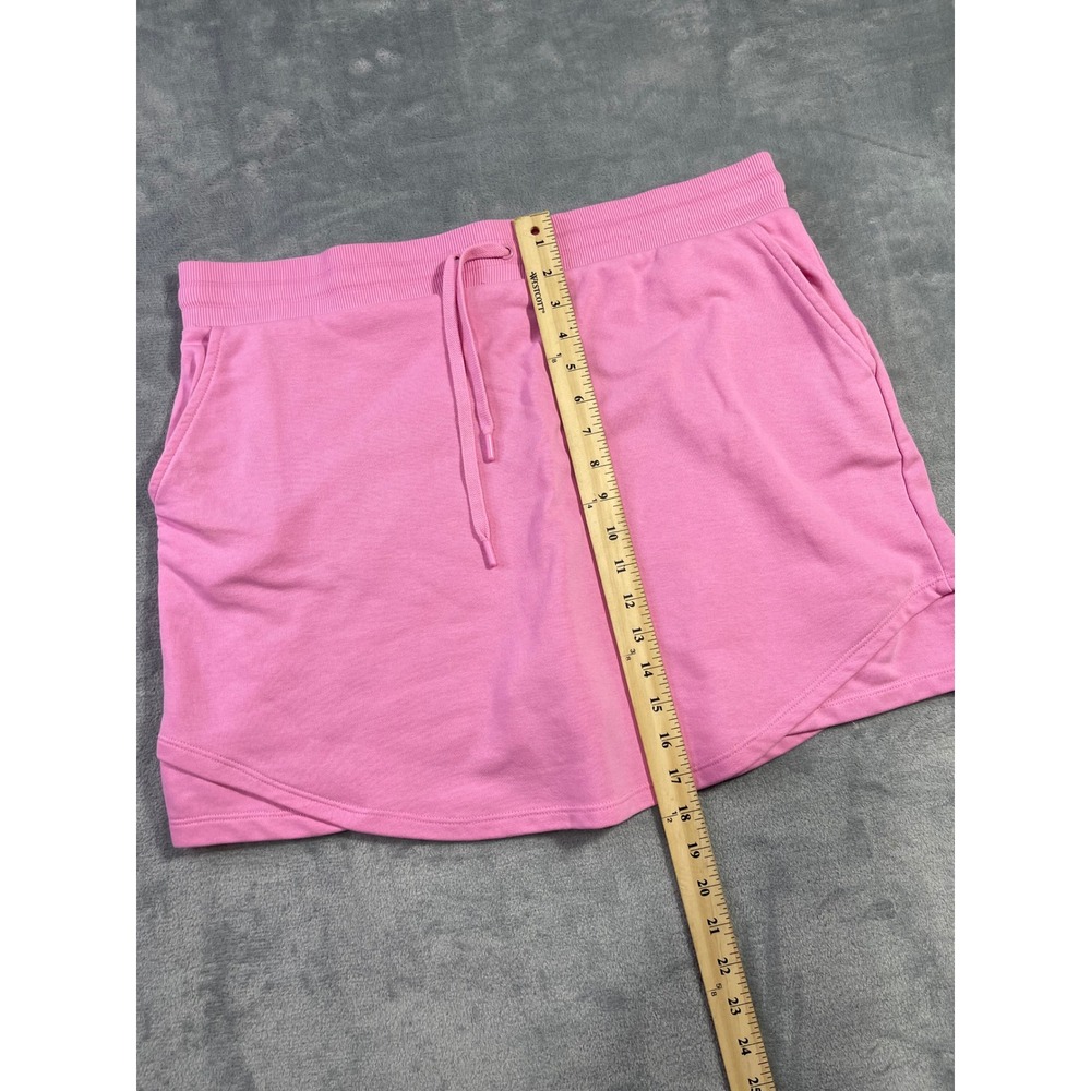 Crown & Ivy Pink Knit Skort XL Drawstring Waist Athletic Skirt with Shorts - Picture 3 of 5